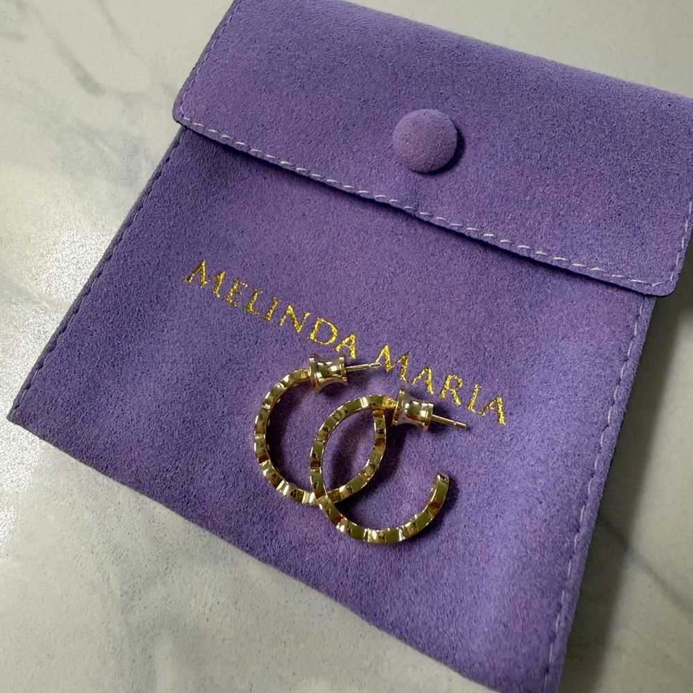 Melinda Maria Gold Hoop Earrings